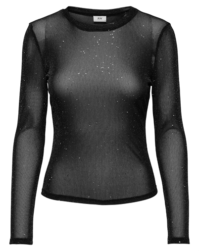 JDY - JDYKia Elsa O-NECK Langærmet Trøje - Black